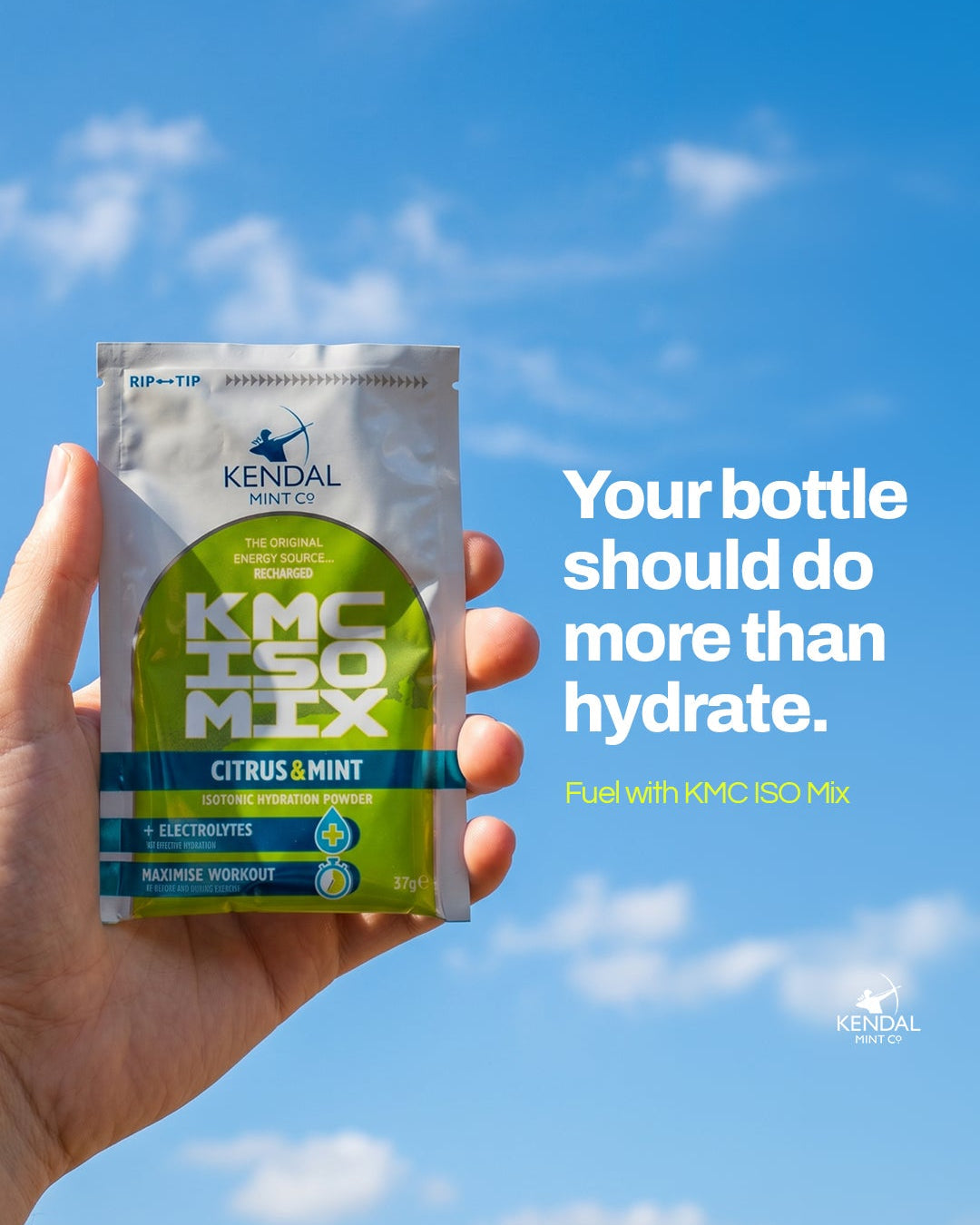 KMC ISO MIX Isotonic Hydration Citrus Mint | +Electrolytes | Vegan & Gluten Free | 24 x 37g