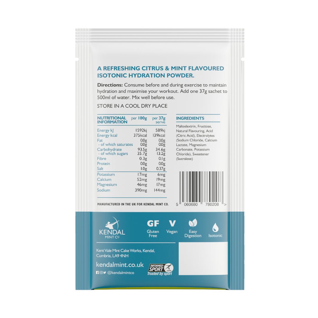KMC ISO MIX Isotonic Hydration Citrus Mint | +Electrolytes | Vegan & Gluten Free | 24 x 37g